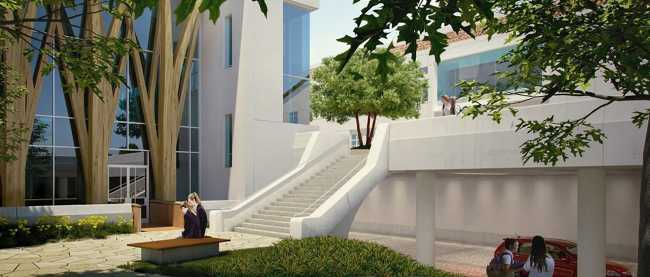 Render campus open spaces